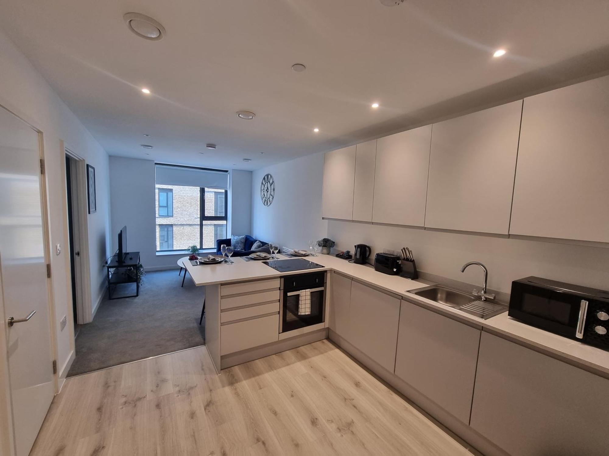 Trafford Suite Modern 1 Bed With Cinema Room مانشستر المظهر الخارجي الصورة