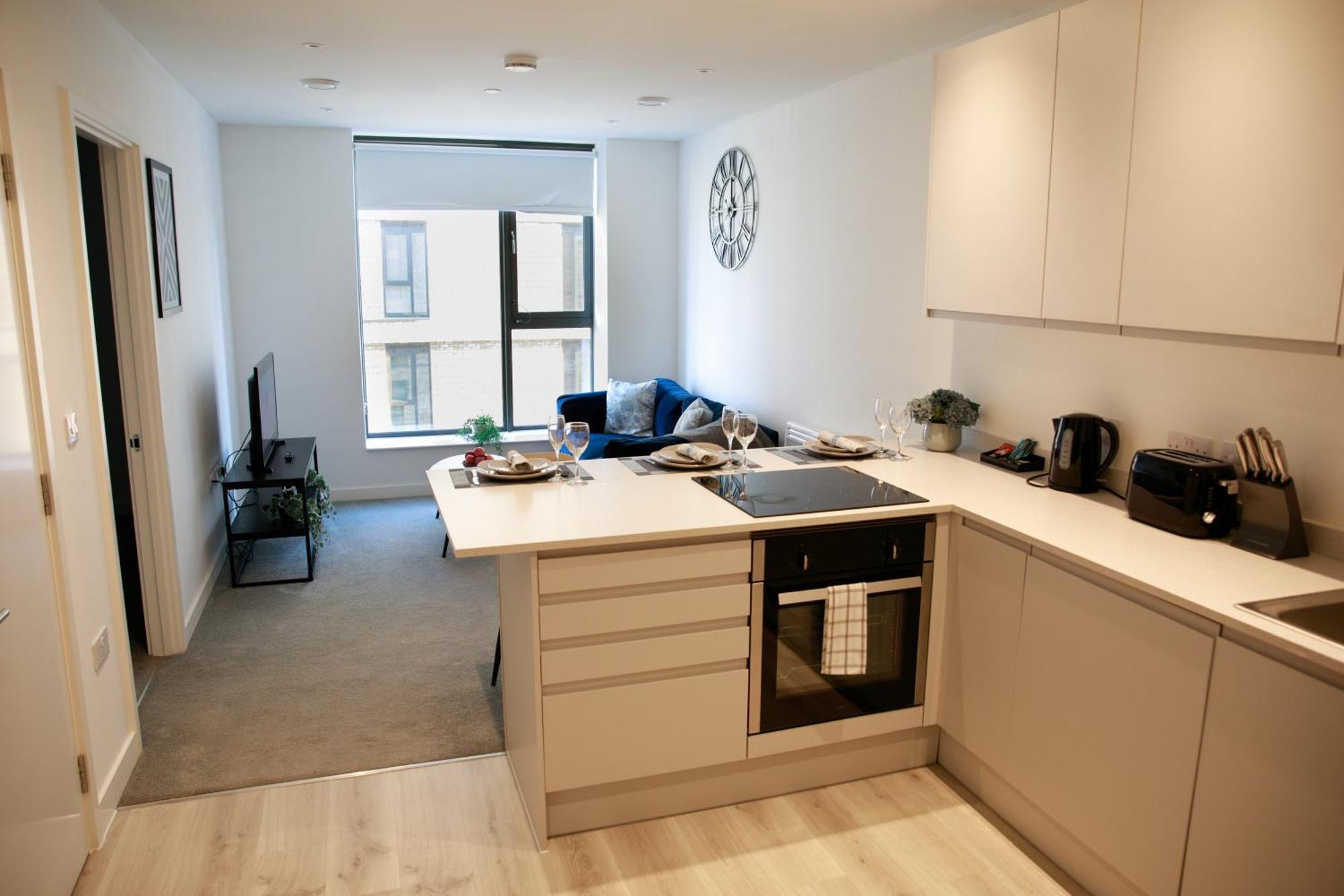 Trafford Suite Modern 1 Bed With Cinema Room مانشستر المظهر الخارجي الصورة